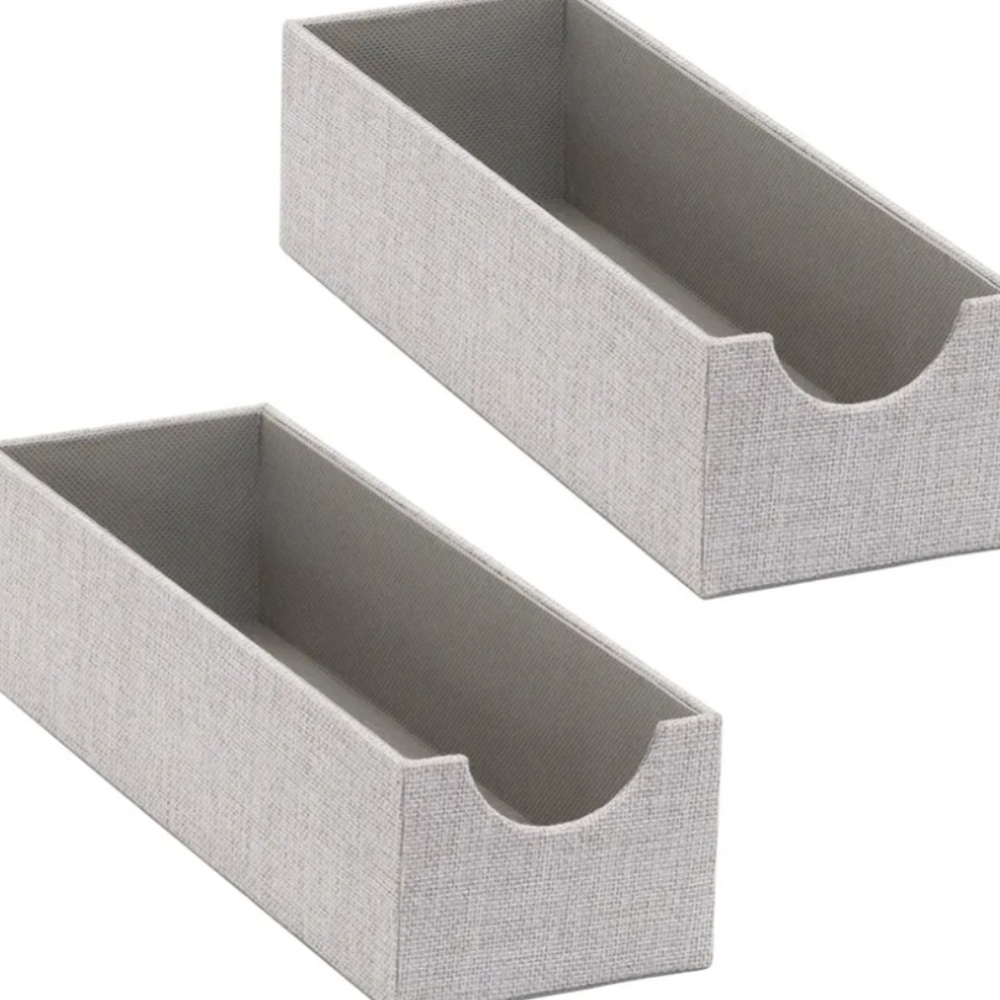 New in box! Household Essentials narrow gray organizer trays set of 2